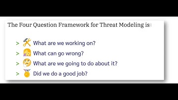 The Four Question Framework for Threat Modeling, now a whitepaper