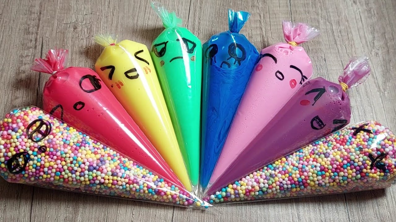 slime slaim mix with glitter slime smoothie Satisfying slime video ...