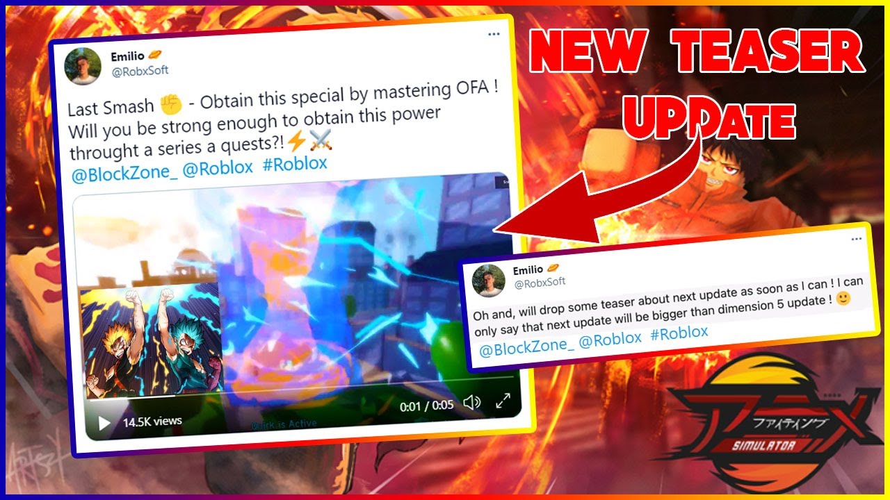 *NEW UPDATE* LASTEST TEASER IN ANIME FIGHTING SIMULATOR | ROBLOX - YouTube