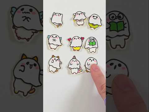 세상 귀여운 쪼꼬미 유령코디북 만들기☆ #craft #<strong>sticker</strong> #diy #shorts