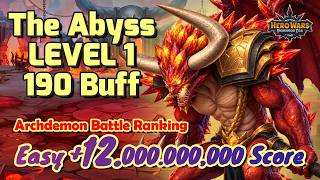 New Hero Event EVA || Easy 12 Billion Score - The Abyss Level 1 with 190 Buff || Full Walkthrough