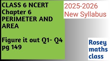 Class 6 pg149 Q1 - Q4 Figure it out/Perimeter and Area #ganithaprakash #maths #ncert#cbse 