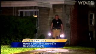Lightning sparks fire in Hanover Township