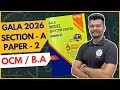 Class 12th Gala Paper - 2 OCM / BA | Section A | Gala Paper Solution 2026 | 12th GSEB | UGT