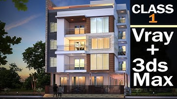 VRAY EXTERIOR NIGHT OR EVENING RENDERING IN 3DS MAX | SKECHUP TO 3DS MAX TUTORIAL - 1 | CAREER HACKS