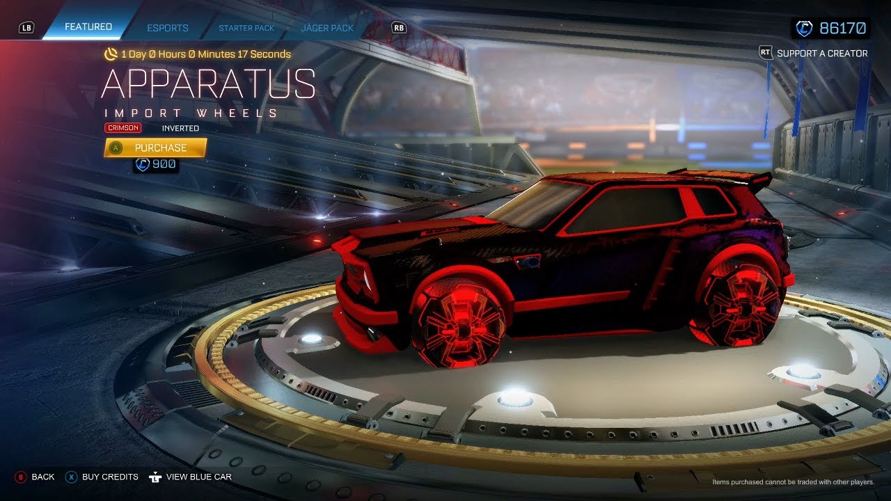 ROCKET LEAGUE ITEM SHOP *INVERTED* Crimson Apparatus Import Wheels 18.10.20 YouTube