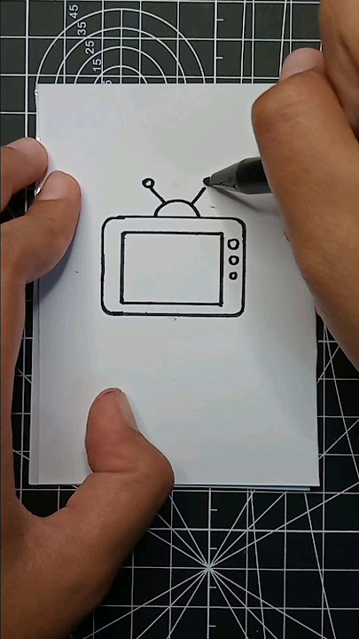 Cara Menggambar Televisi | Easy Draw A TV | #tv #television