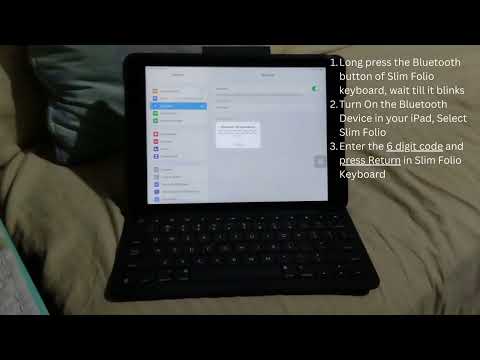 How to connect Slim Folio Bluetooth Keyboard to ipad