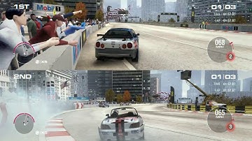GRID2 | Split Screen Chicago Race With Nissan Skyline VS Honda S2000 Gameplay PC