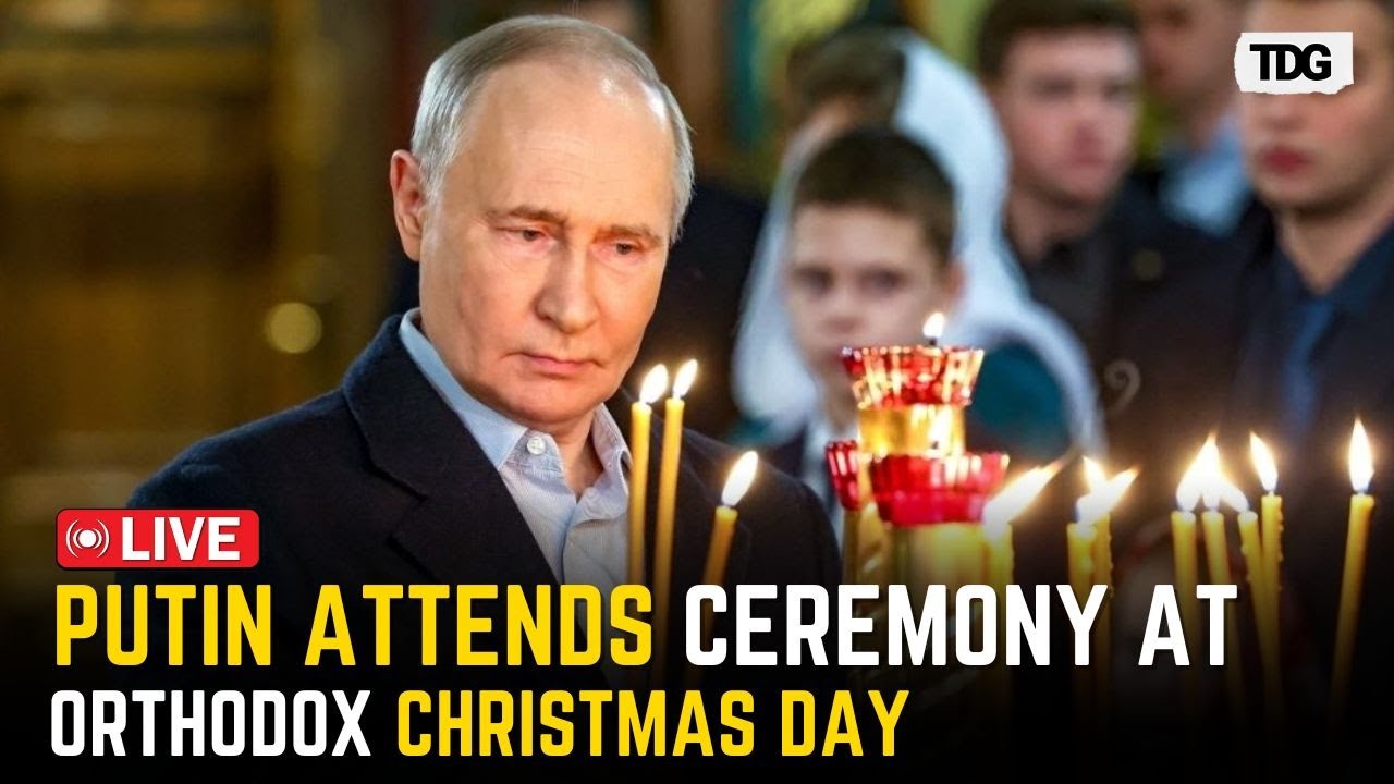 President Putin Live: Vladimir Putin attends Orthodox Christmas Ceremony in Moscow for Christmas