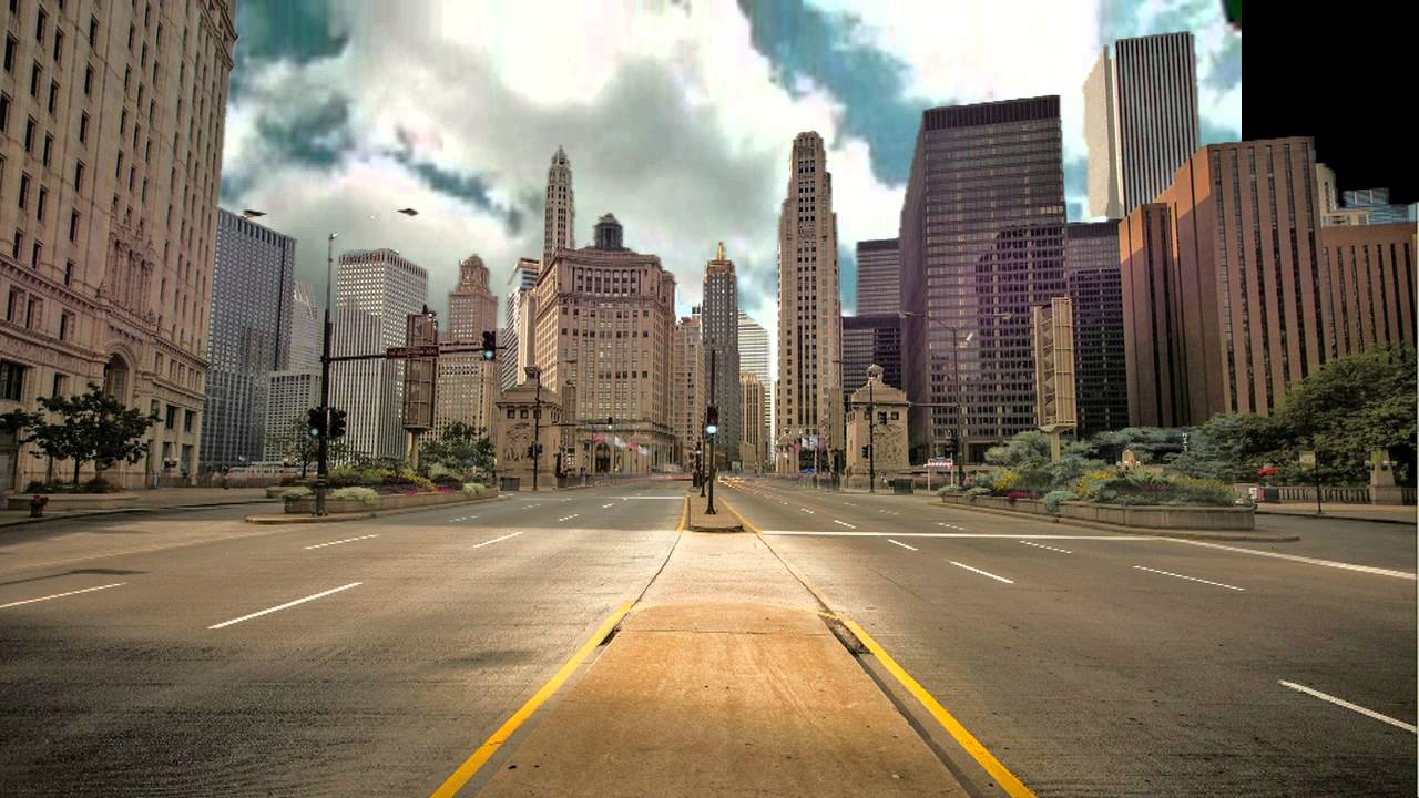 CITY STREETS GREEN SCREEN free stock footage - YouTube