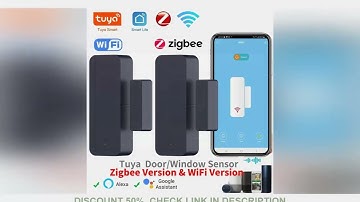 Tuya Zigbee Wifi Door Sensor Window Entry Sensor Security Burglar Magnetic Sensor Alarm Smart Life W