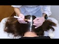 Asmr detailed scalp exam and treatment real person