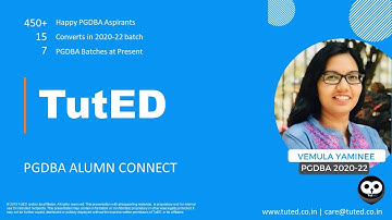 PGDBA student Yaminee from batch 2020-22 sharing her preparation strategy