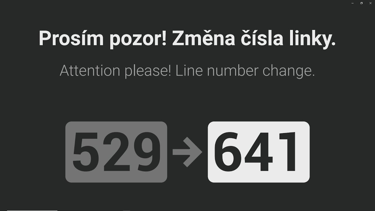 Hlášení linky 641