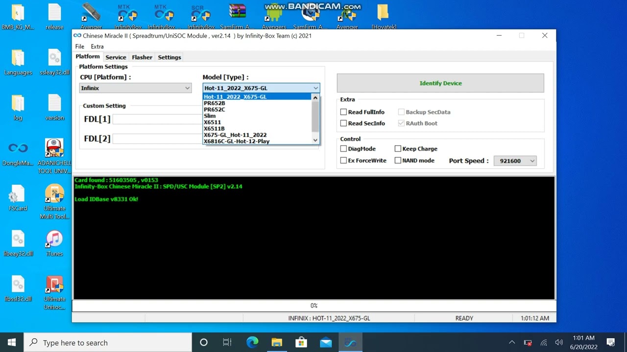 FrpBypass in Infinix Hot10i[PR652B]  Android 11 SPD Using Infinity♾️CM2SP2 v2.14 2022