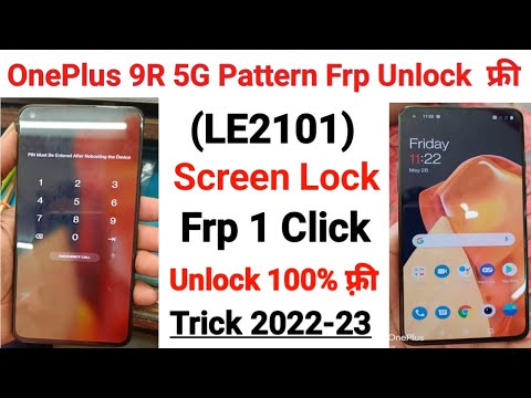 OnePlus 9R Pattern Pin Password Frp Unlock || OnePlus 9R LE2101 How to