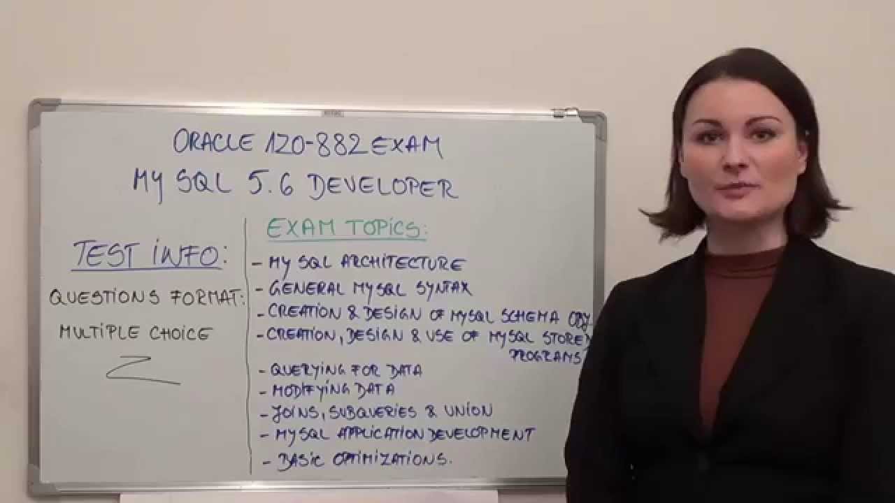 1z0 882 mysql test 5 6 exam developer questions youtube