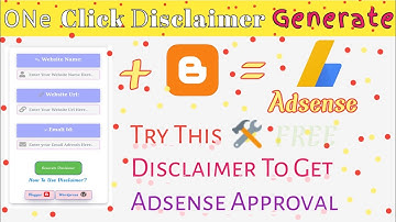 Create Disclaimer Page For Your Blogger Website 🧐 How to create privacy policy pages #disclaimer💯