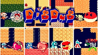 Dig Dug Best NES Hacks|Don't Miss Bubble Bobble Version|HD|60FPS