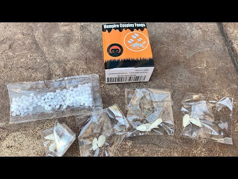 how to use spirit halloween vampire fangs with included poly morph pla, Vampire Costume