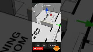 MAKE 3D HOUSE FLOOR PLAN IN PRISMA3D MOBILE APP  #3dsoftware #prisma3d #mobile3d