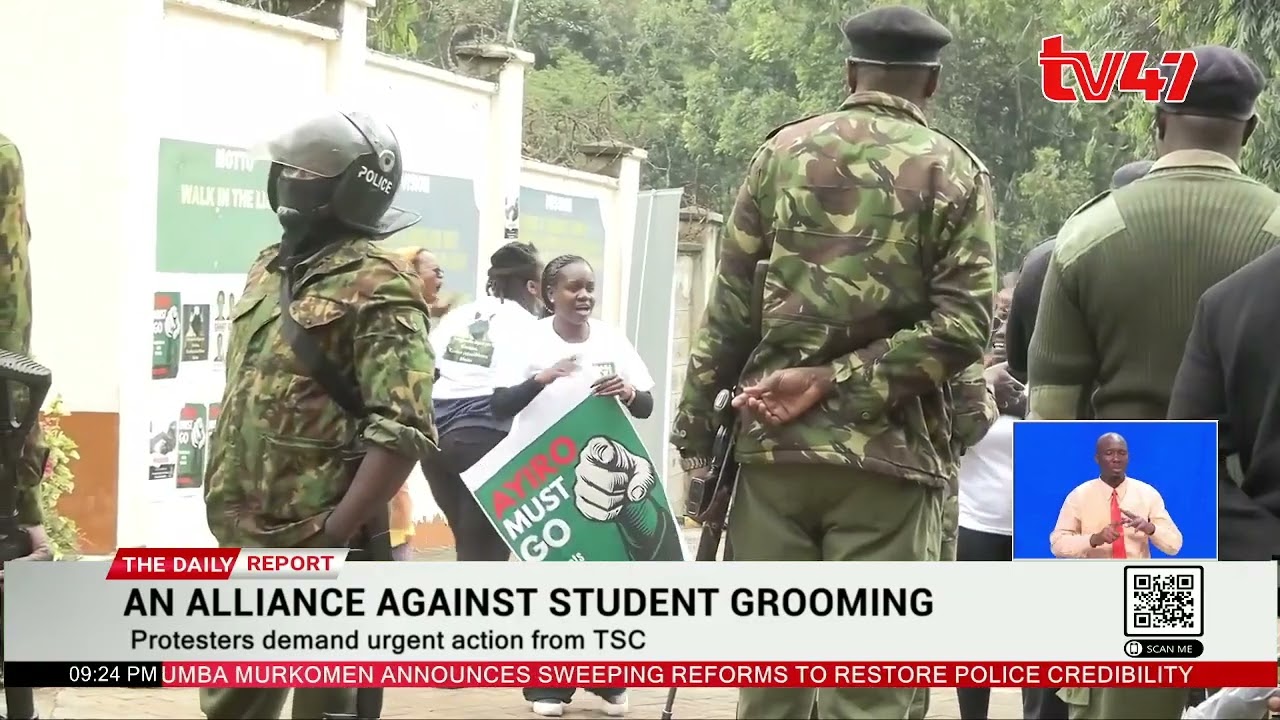 Alliance Girls Alumni protest over molestation claims by a male teacher