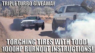 Rolling Burnouts in a 1000 HP Triple Turbo Cummins | Power Driven Diesel