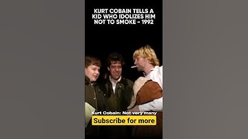 Kurt Cobain Tells a Kid Who Idolizes Him Not to Smoke - 1992 #shorts