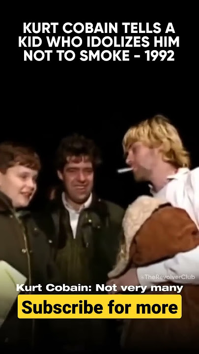 Kurt Cobain Tells a Kid Who Idolizes Him Not to Smoke - 1992 #shorts