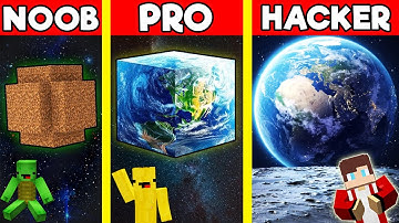 BASE INSIDE PLANET Build Battle In Minecraft - NOOB VS PRO CHALLENGE - Maizen Mizen Mazien Parody