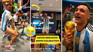 INSIDE ARGENTINA'S DRESSING ROOM MESSI WILD CELEBRATION🤩 screenshot 2