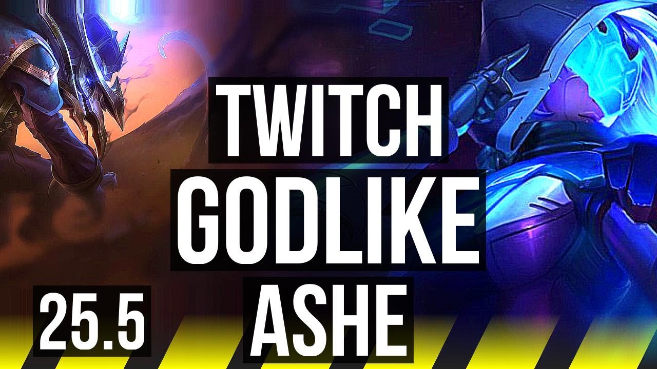 TWITCH & Elise vs ASHE & Rell (ADC) | Godlike | KR Master | 25.5