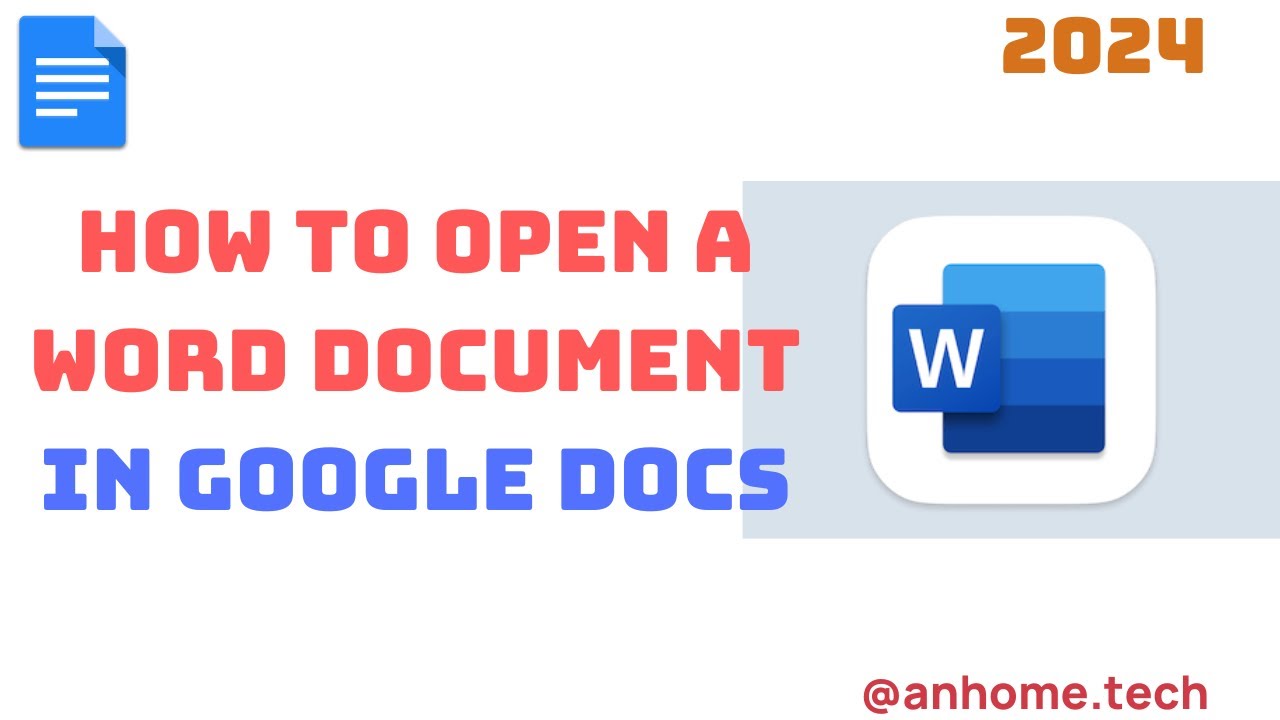 How to opening Words documents in Google Docs