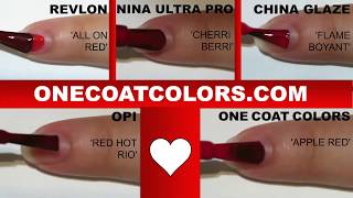 Best One Coat Red Nail Polish