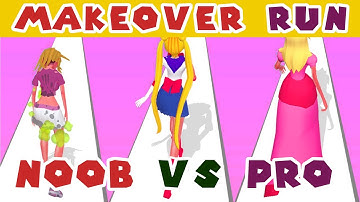 Noob vs Pro in Makeover Run - Running for Beauty | Game Vui