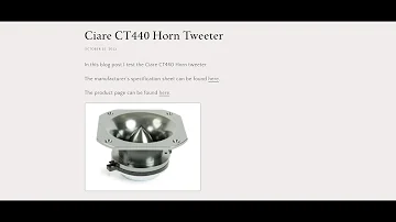 Ciare CT440 Horn Tweeter