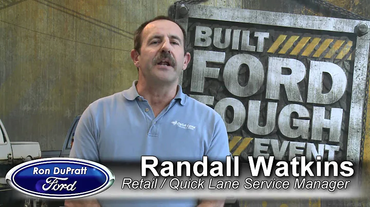 Ron Dupratt Ford - Service Manager Randall Watkins