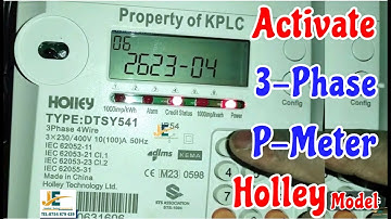 How to Activate 3-phase Prepaid Energy Meter Holley Model 2023 DTSY54. #token #KPLC