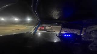 Brad Pascoe in- car. Prelim Feature at Latrobe Speedway. 13/1/23
