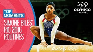Simone biles' rio 2016 individual all-around final routines | top
moments