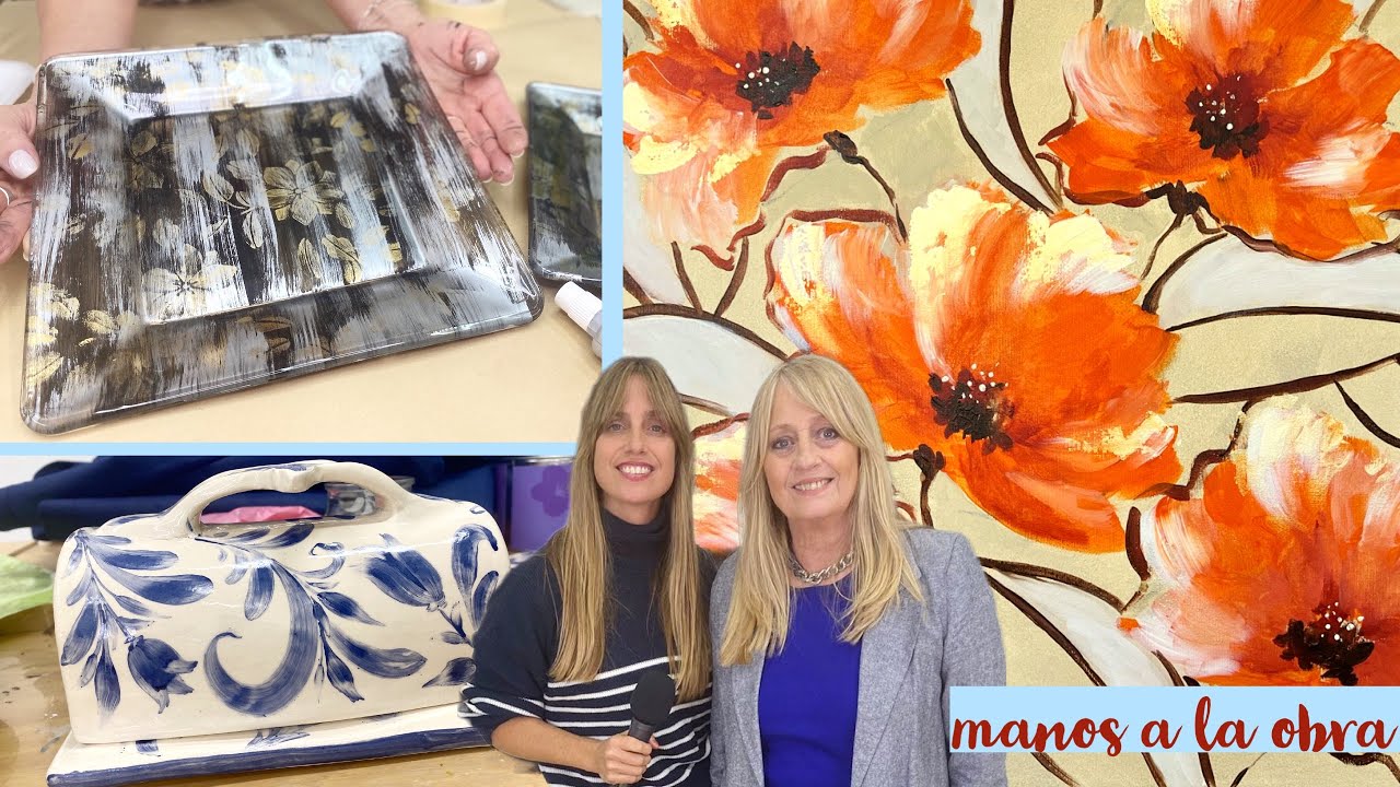 Manos a la Obra 2024 Programa 12 Pintar Cuadro de flores- Técnicas sobre vidrio - Pintar Ceramica