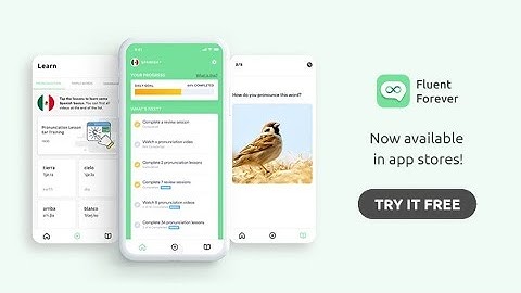 Fluent Forever, The App  Learn to  Think  in Any Language