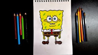 Easy ! | How to draw spongebob with pencil | Easy spongebob drawing tutorial for beginners screenshot 5