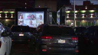 Astoria diner transforms parking lot into drive-in movie theater