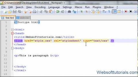 html and css Tutorial - 15 - How to use css in html document