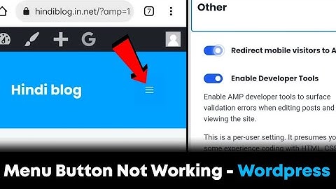 Menu button not working wordpress | Menu not working in WordPress website | in hindi | WordPress