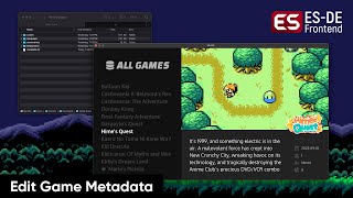 ES-DE: How to edit and manage game metadata