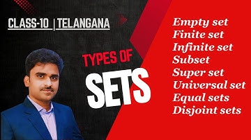 10th class sets in telugu || Types of Sets || Mathstech