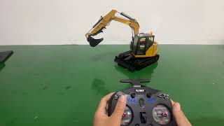 1/14 Metal C308 RC Hydraulic Excavator 4Valve Flysky ST8 Radio Lights  TH25608